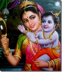 Mother Kausalya with Lord Rama