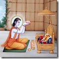 [Bharata worshiping Rama's sandals]
