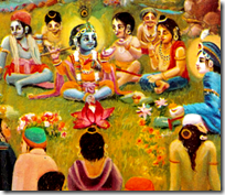 [Krishna lunch with friends]