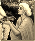 [Shabari offering fruits]