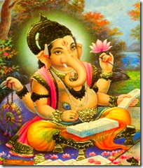 [Ganesha writing]