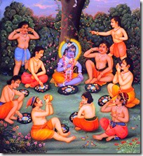 [Krishna lunch with friends]