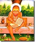 [Hanuman reading]